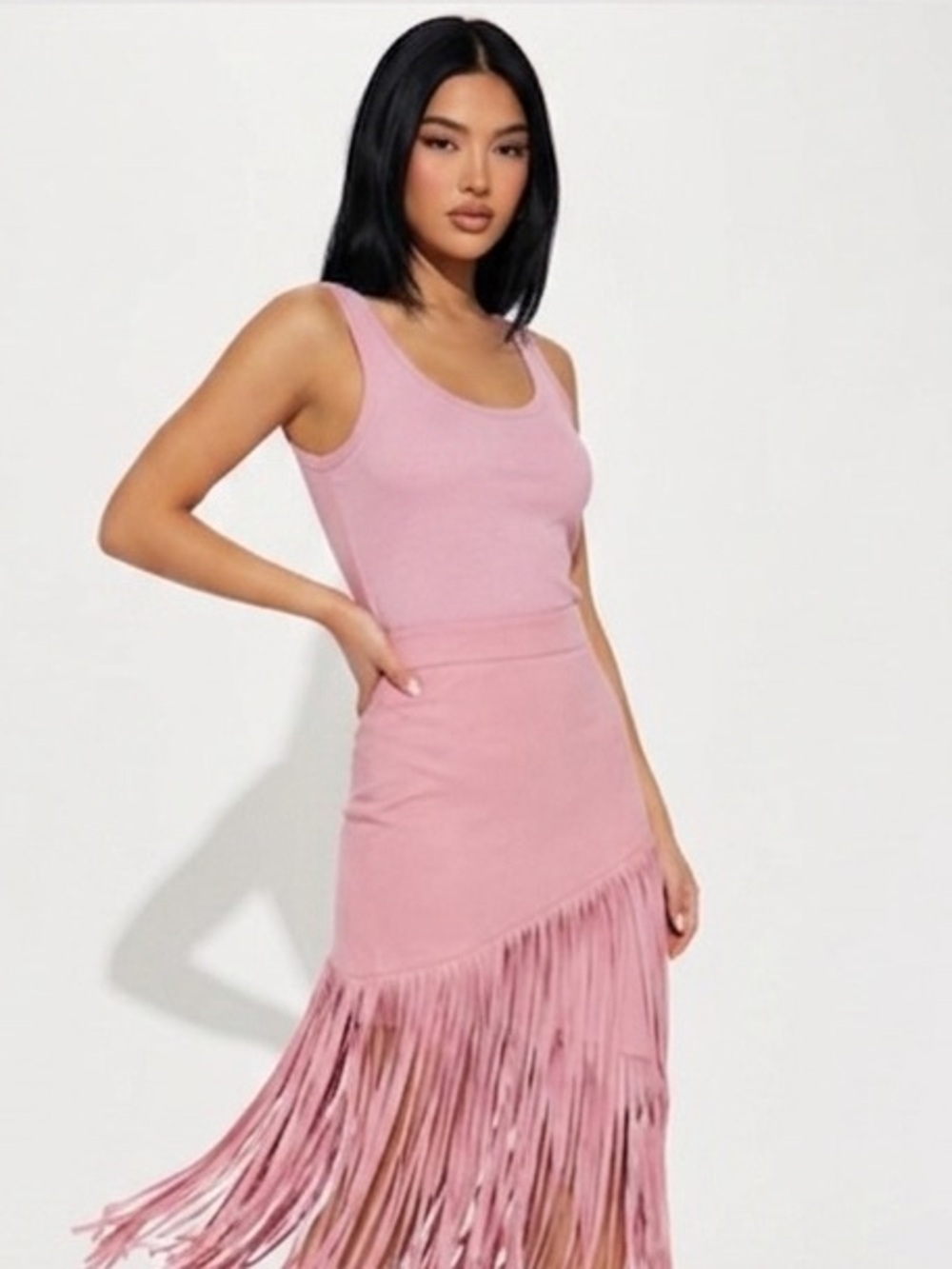 Pink Scoop Neck Tank Top Juniors Large L 11-13